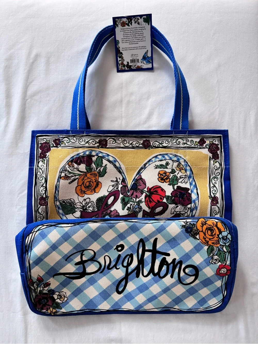 Brighton NWT “Tied with Love” Canvas Tote